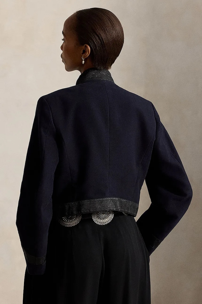Polo Ralph Lauren Marynarka damska bawełniana 211B30984 granatowy AW26
