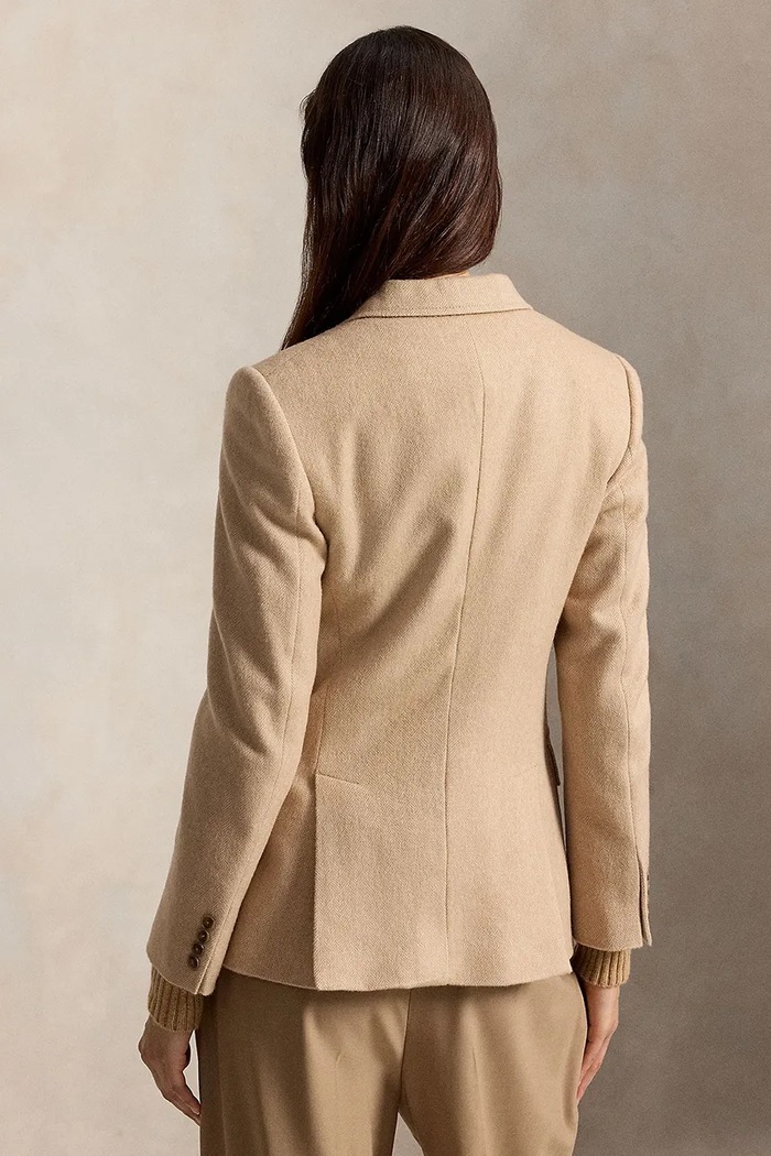 Polo Ralph Lauren Marynarka damska z wełną 211B26452 beżowy AW26