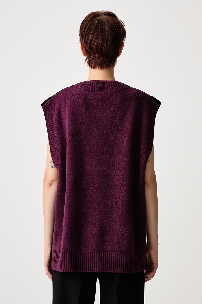 Îmbrăcăminte WRSTBHVR RAFAEL vestă din lână merino pentru femei U5326GT violet