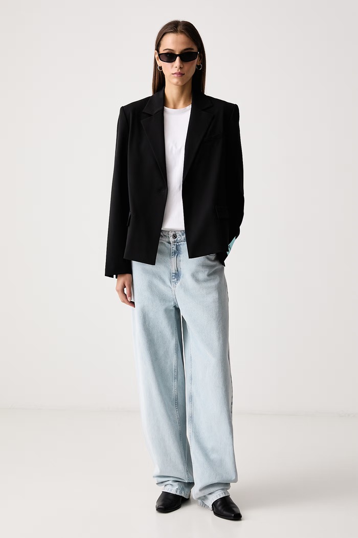 Karl Lagerfeld Jeans Сако с едноредно закопчаване дамско x Pietro Terzini B4W14044 черен AW26