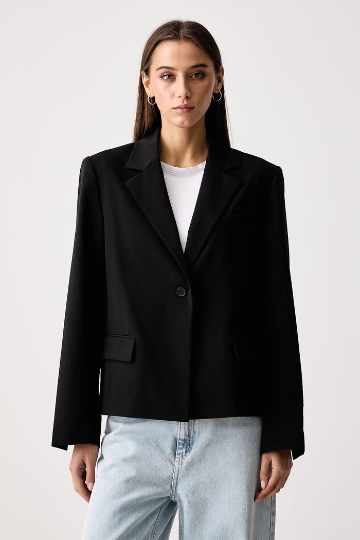 Дрехи Karl Lagerfeld Jeans Сако с едноредно закопчаване дамско x Pietro Terzini B4W14044 черен