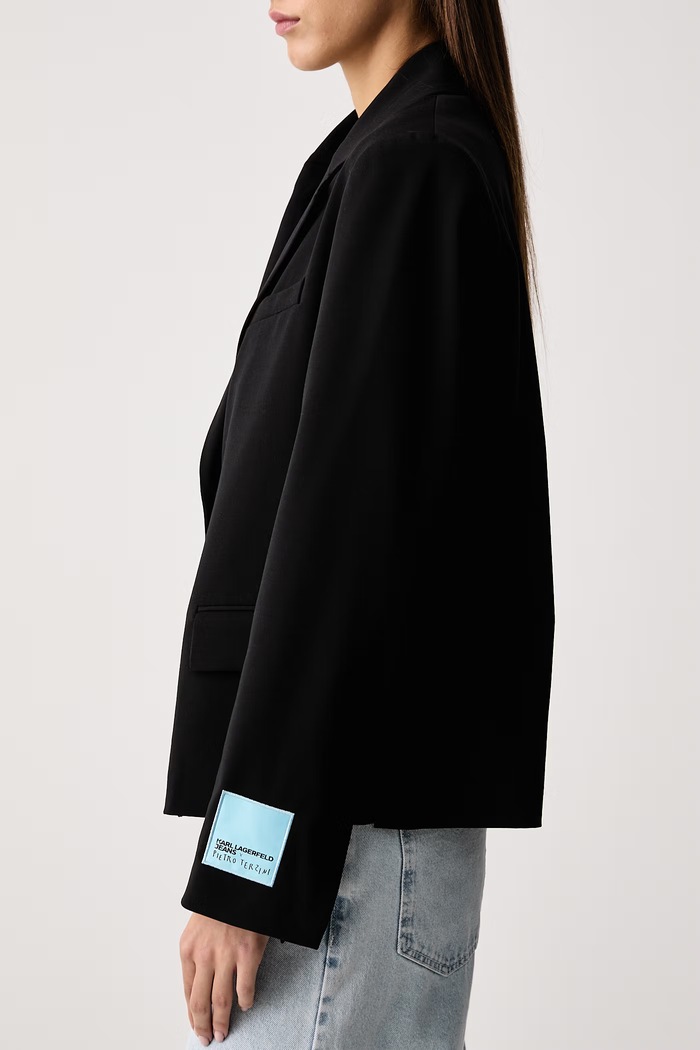 Сако с едноредно закопчаване дамско x Pietro Terzini Karl Lagerfeld Jeans B4W14044 черен