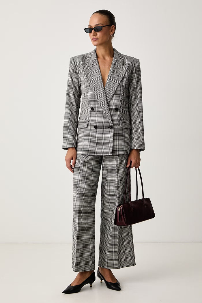 Karl Lagerfeld Marynarka damska z dodatkiem wełny B4W14014 czarny AW26