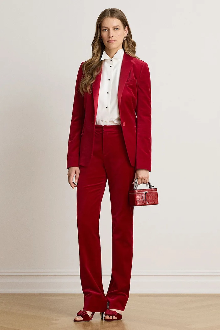 Odzież Lauren Ralph Lauren Marynarka damska 200B32945 czerwony