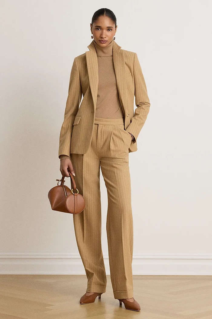 Odzież Lauren Ralph Lauren Marynarka damska z wełną 200B27631 brązowy