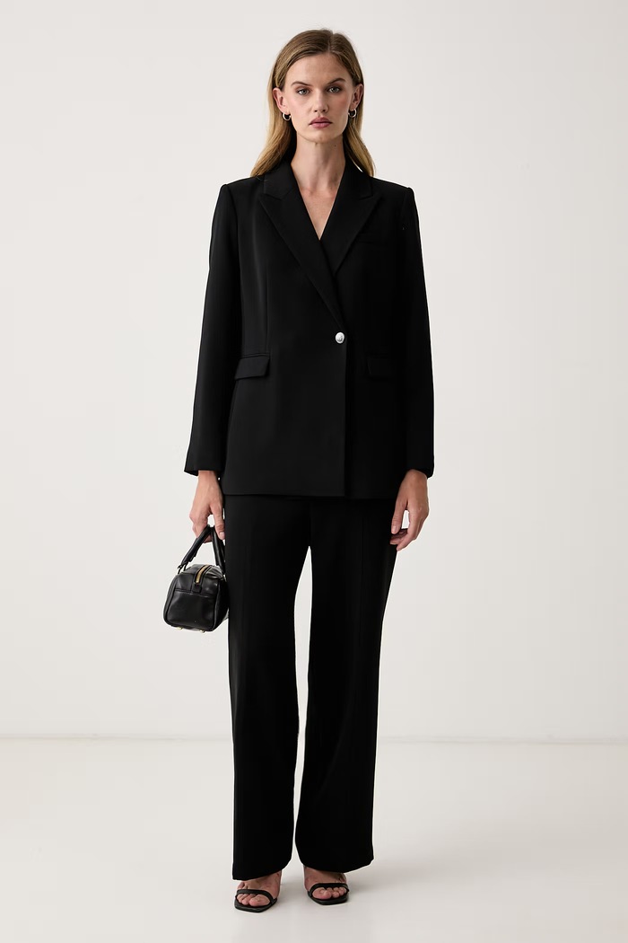 DKNY Marynarka dwurzędowa damska UG6J2708 czarny AW26