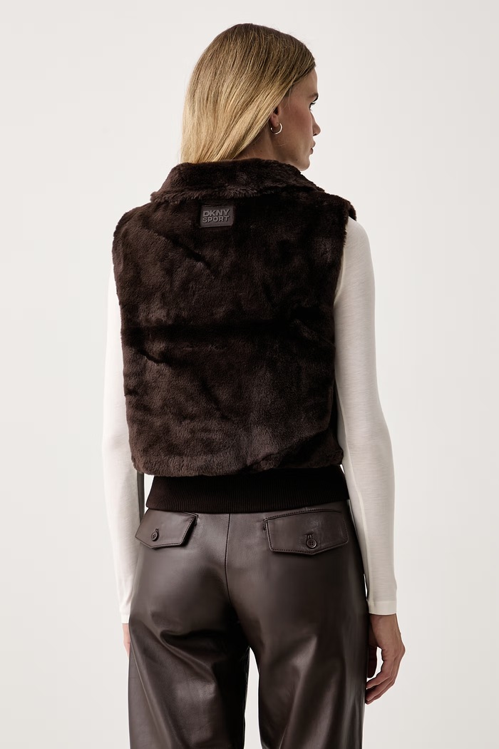 Odzież DKNY Bezrękawnik damski DP6V3181 brązowy