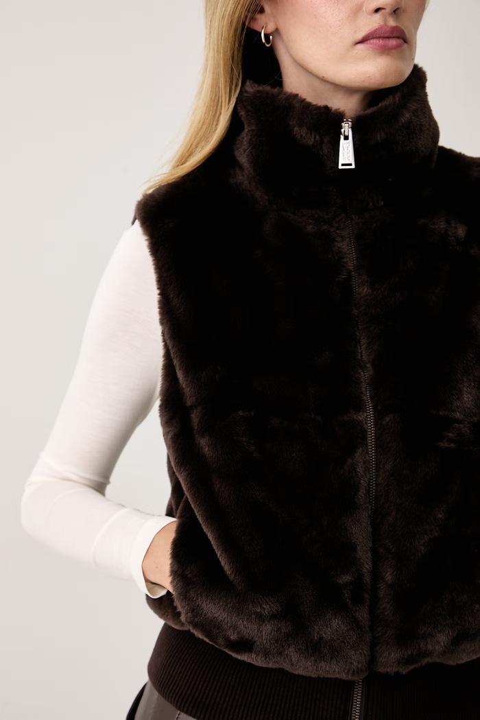 Bezrękawnik damski DKNY DP6V3181 brązowy