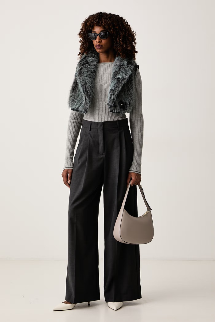 Patrizia Pepe Kamizelka damska 2F0018.E077 niebieski AW26
