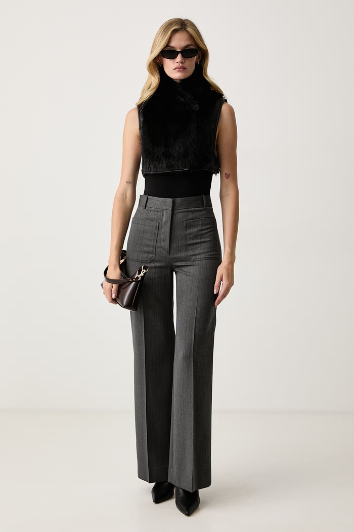 Patrizia Pepe Kamizelka damska 2F0018.E077 czarny AW26