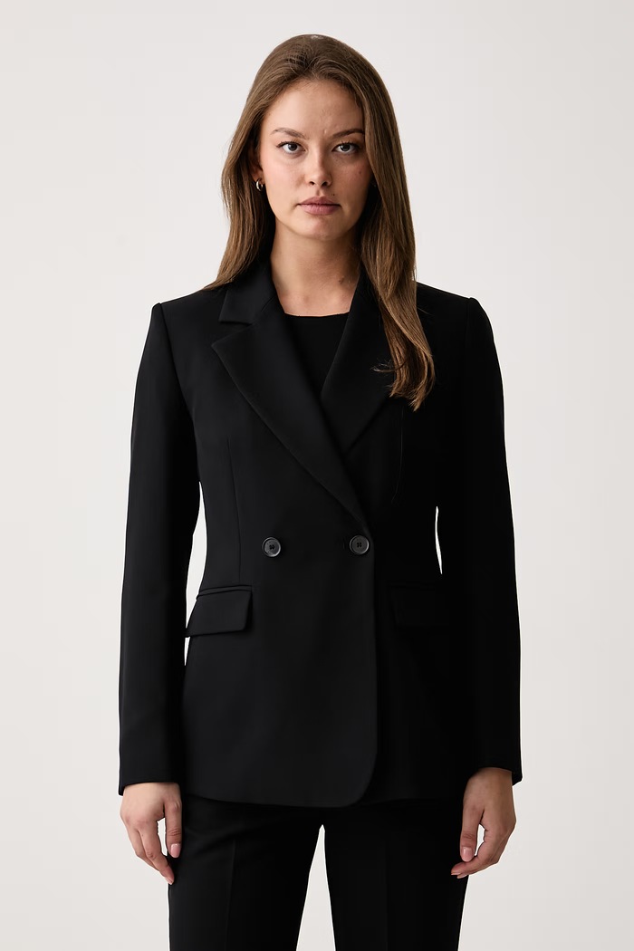 Kaos Marynarka dwurzędowa damska czarny SI1MR019