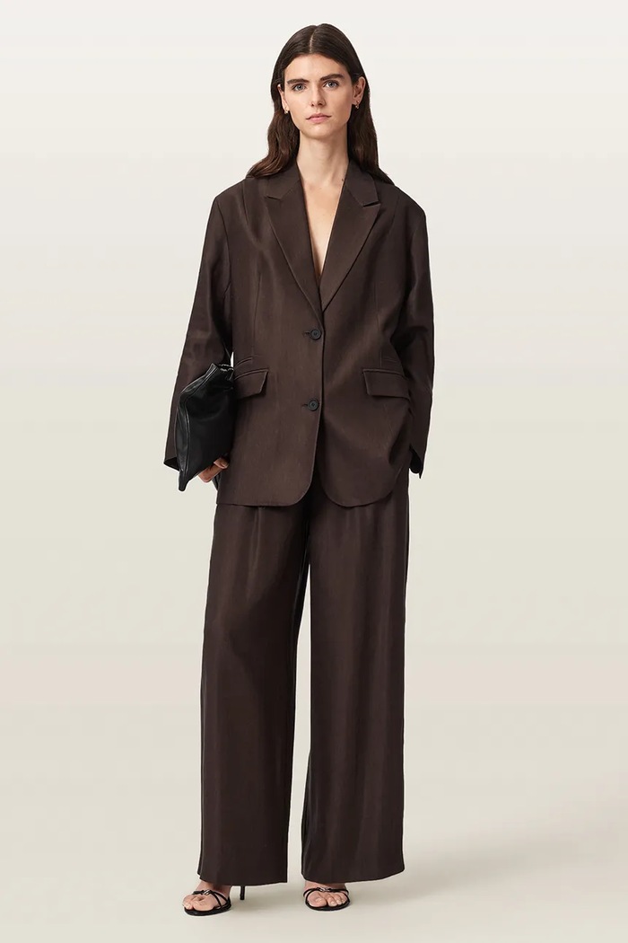 Îmbrăcăminte AllSaints Sacou pentru femei din vâscoză CHARLEY W029QE maro