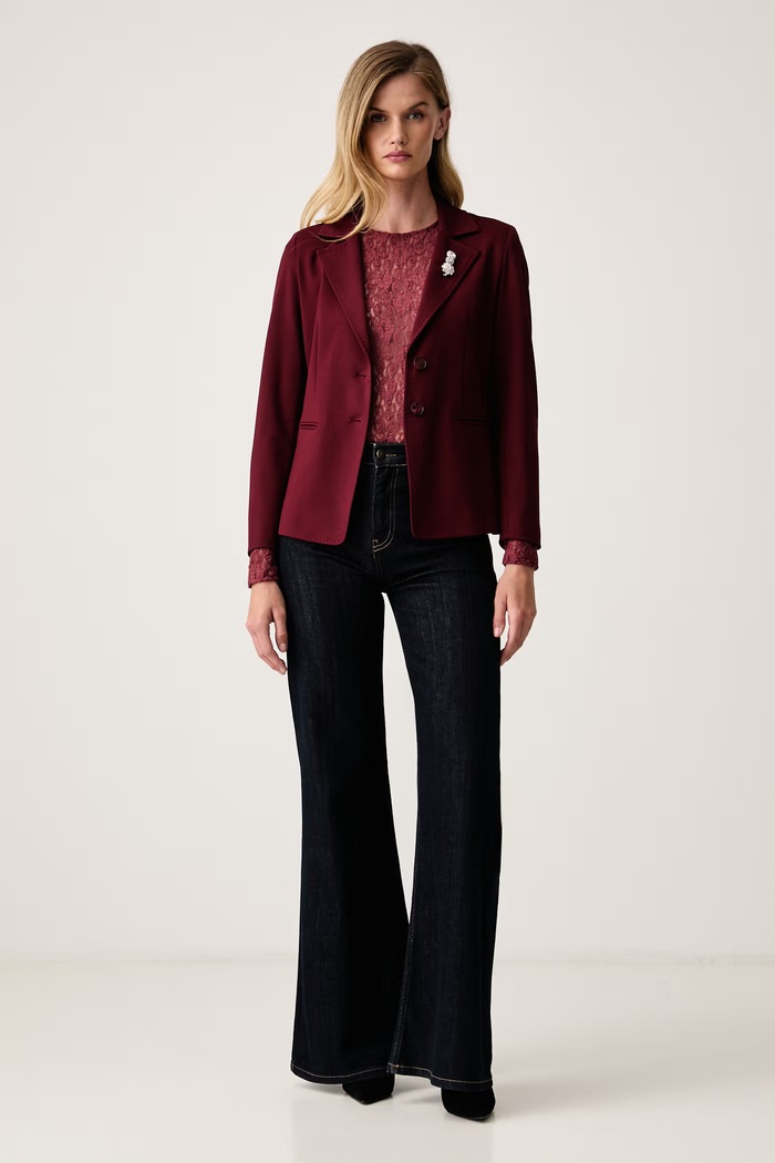 Marella jednoredni sako za žene MLSGOMMOSO 2623916034200 bordo AW26