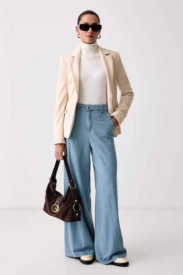 Marella Jednoradové sako dámske menčestrové MLSSEGGIO 2623916024200 béžová AW26