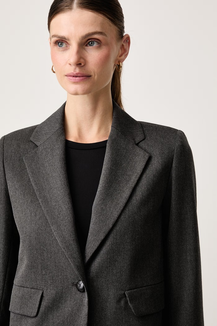 Jednoradové sako dámske s viskózou Emme by Marella Marella 2625046081200 sivá