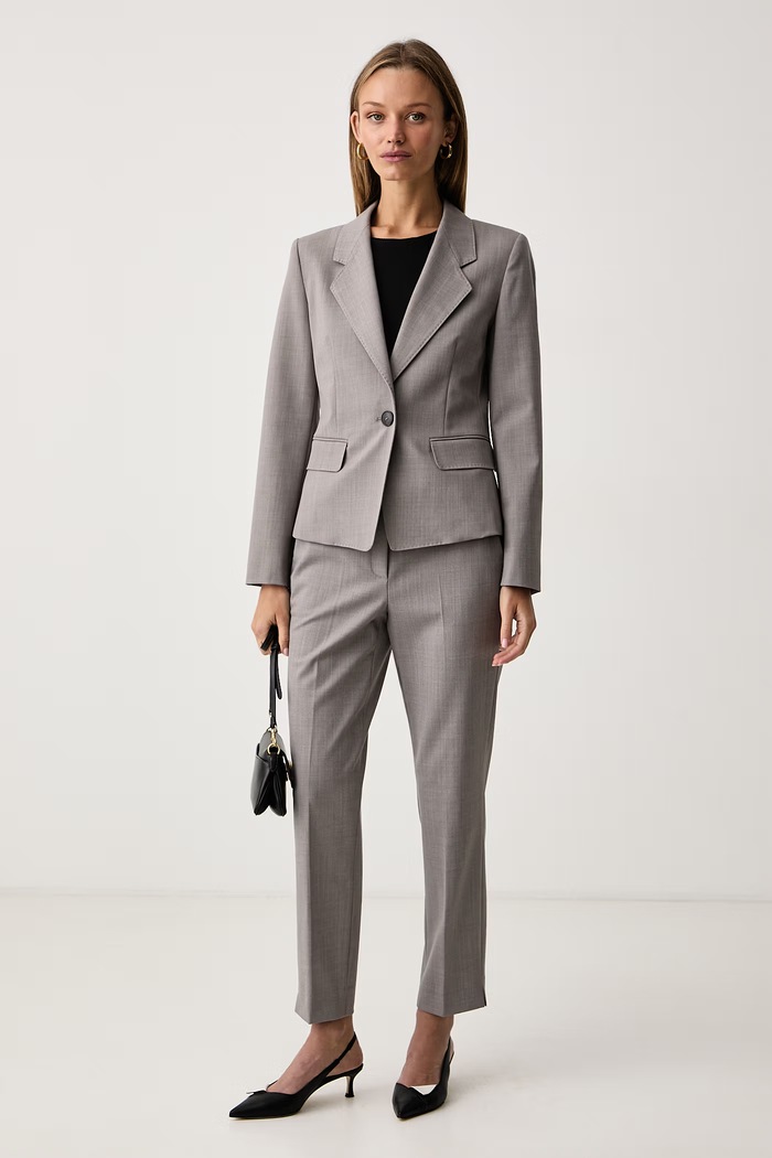 Marella Giacca da donna con misto lana MLLRIVE 2623046101200 grigio AW26