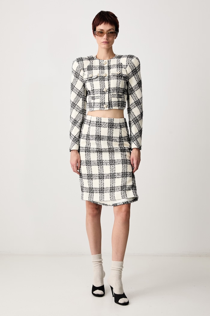 Vetements Marynarka jednorzędowa z wełną damska WH27JA025WC beżowy AW26