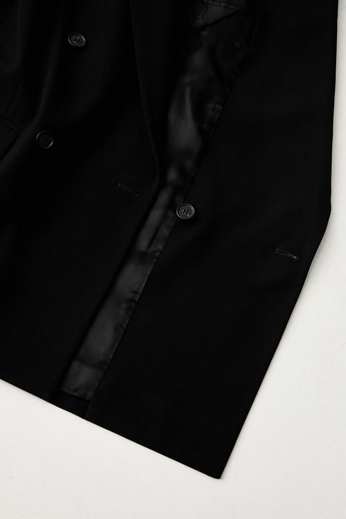 MM6 Maison Margiela marynarka dwurzędowa damska z dodatkiem wełny S52BN0144.M35436
