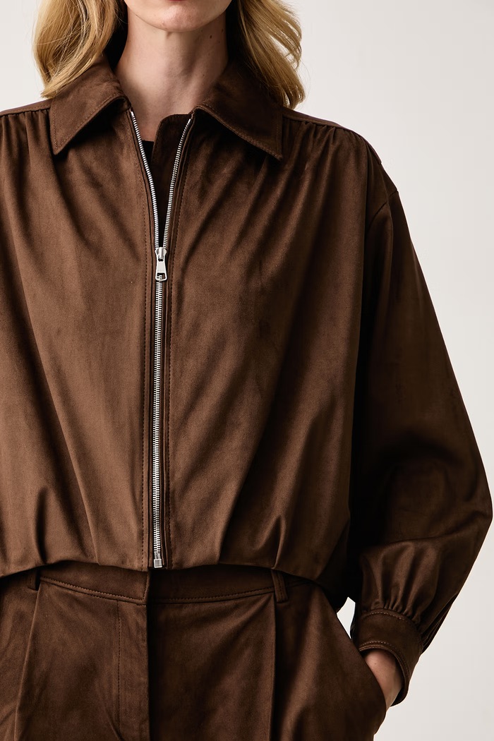 Bunda dámská C_Jasuede BOSS Orange hnědá 50568557