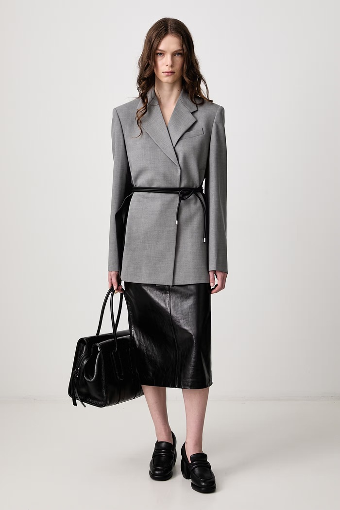 Sportmax Avio marynarka wełniana damska 2622046042600 szary AW26