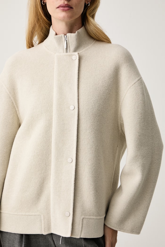 Kurtka damska z wełną MMLFENICE MM by Max Mara 2626916088600 beżowy