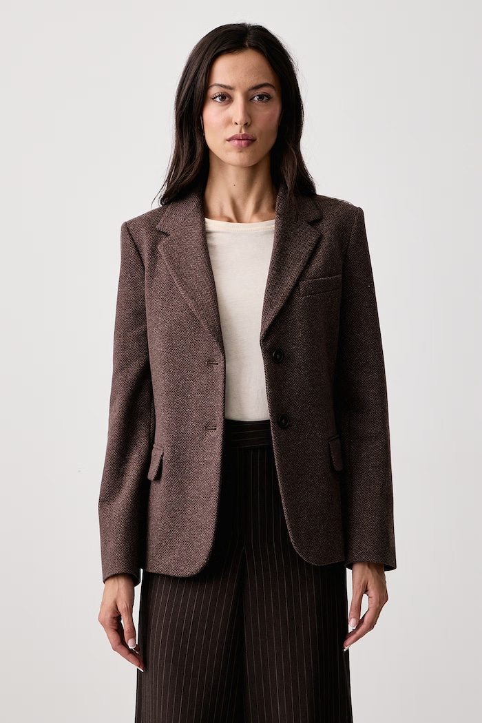 Weekend Max Mara Marynarka damska z dodatkiem wełny WKDFEROCE brązowy 2625916012600