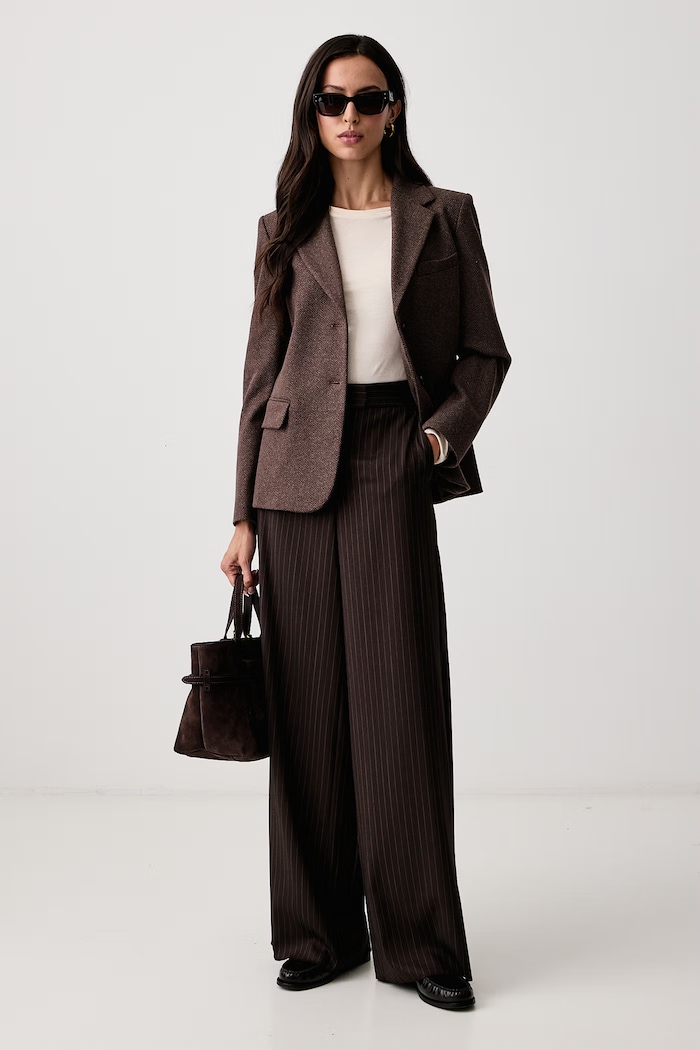 Weekend Max Mara Marynarka damska z dodatkiem wełny WKDFEROCE 2625916012600 brązowy AW26