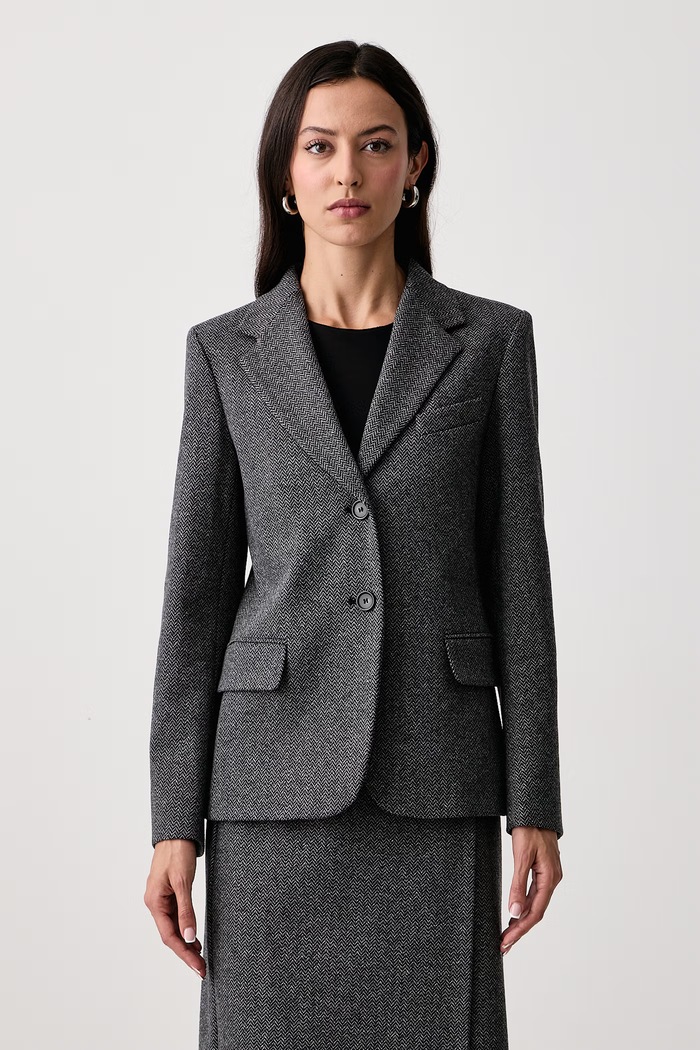 Weekend Max Mara Marynarka damska z dodatkiem wełny WKDFEROCE szary 2625916012600
