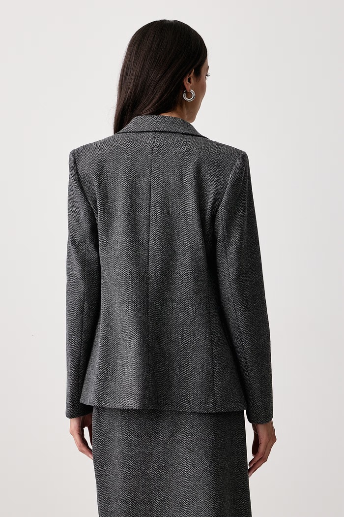 Odzież Weekend Max Mara Marynarka damska z dodatkiem wełny WKDFEROCE 2625916012600 szary