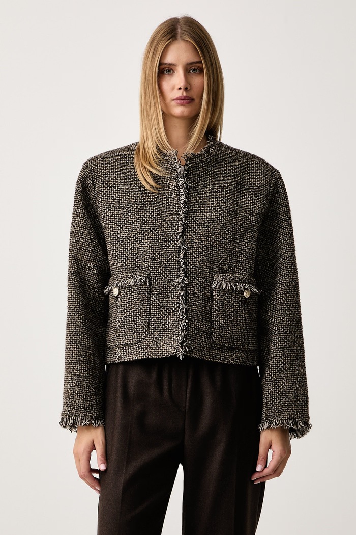 Weekend Max Mara Marynarka damska z wełną WKDVENTO brązowy 2625046102600