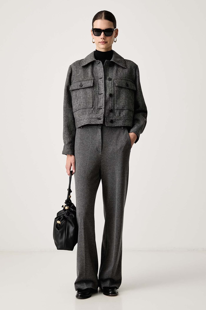 Weekend Max Mara Kurtka damska z wełną WKDGINNASTA 2625046072600 szary AW26