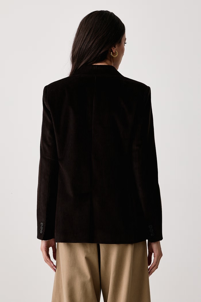 Odzież Weekend Max Mara Marynarka dwurzędowa damska sztruksowa WKDKATANGA 2625046012600 brązowy