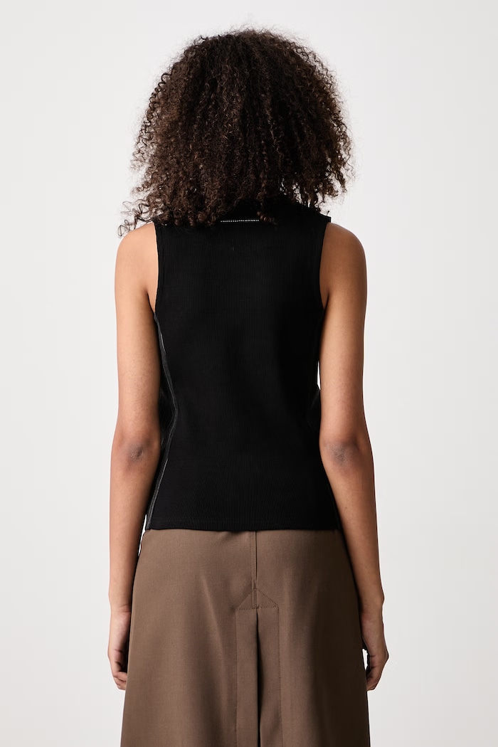 Odzież MM6 Maison Margiela Kamizelka damska z wełną S62FB0089.MTN199 czarny