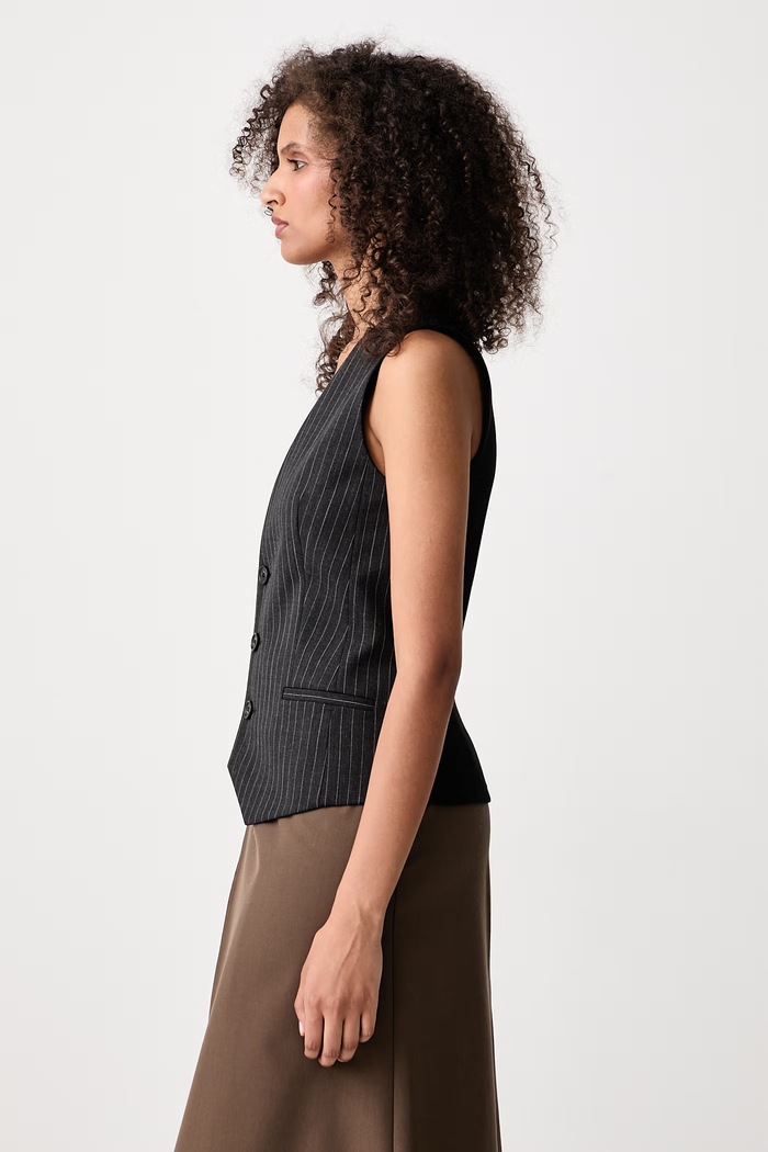 Kamizelka damska z wełną MM6 Maison Margiela S62FB0089.MTN199 czarny