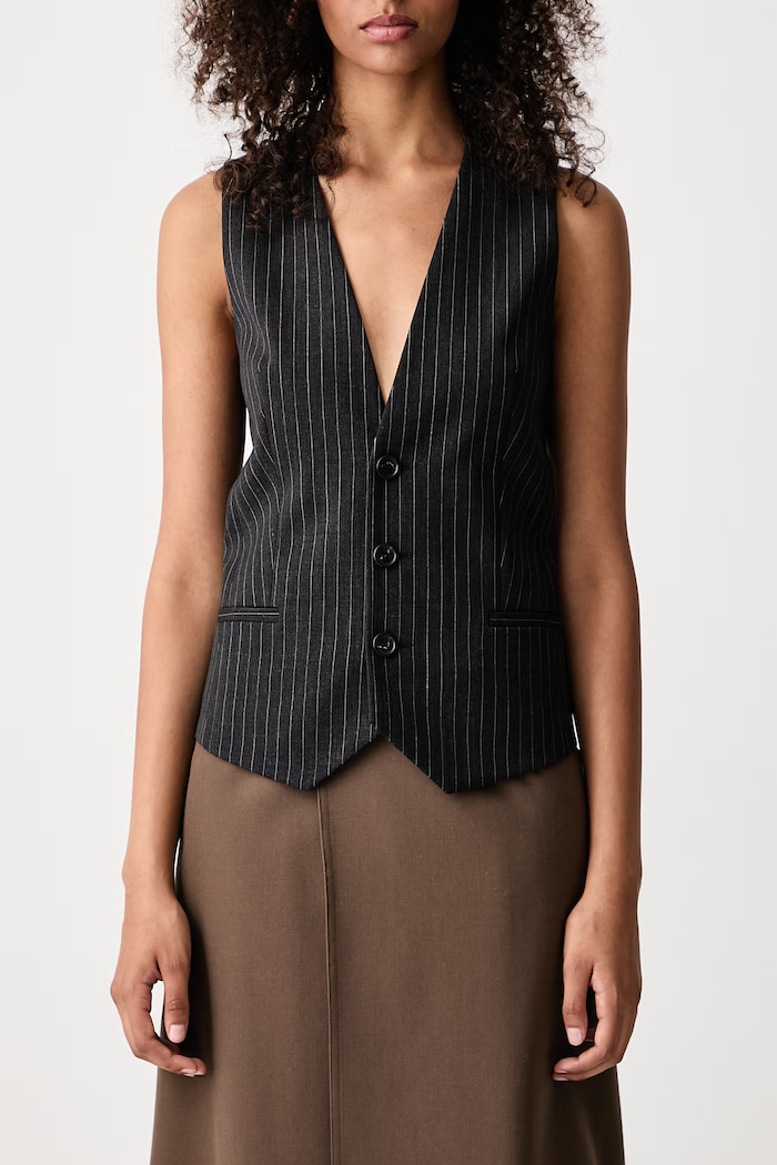 Kamizelka damska z wełną MM6 Maison Margiela czarny S62FB0089.MTN199