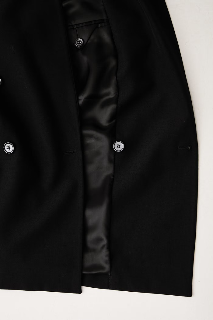 MM6 Maison Margiela marynarka dwurzędowa damska z dodatkiem wełny S52BN0160.M36020