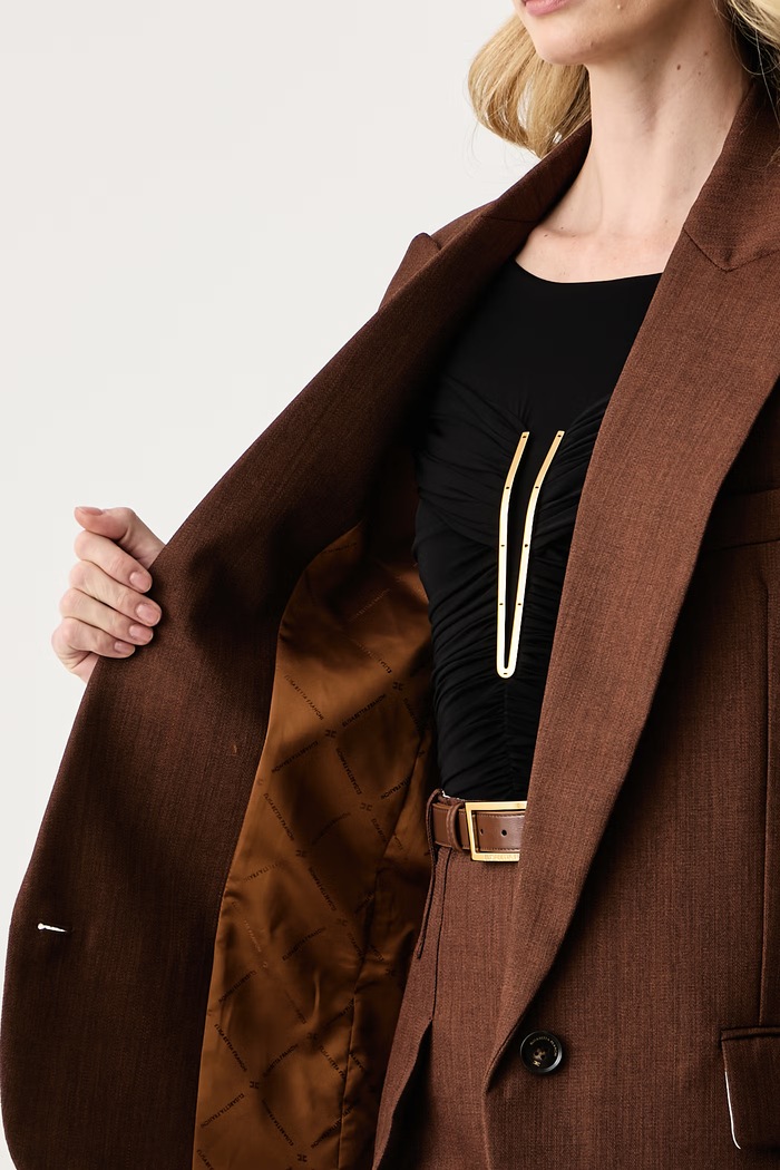 Elisabetta Franchi Marynarka jednorzędowa damska wełniana GI28167E2