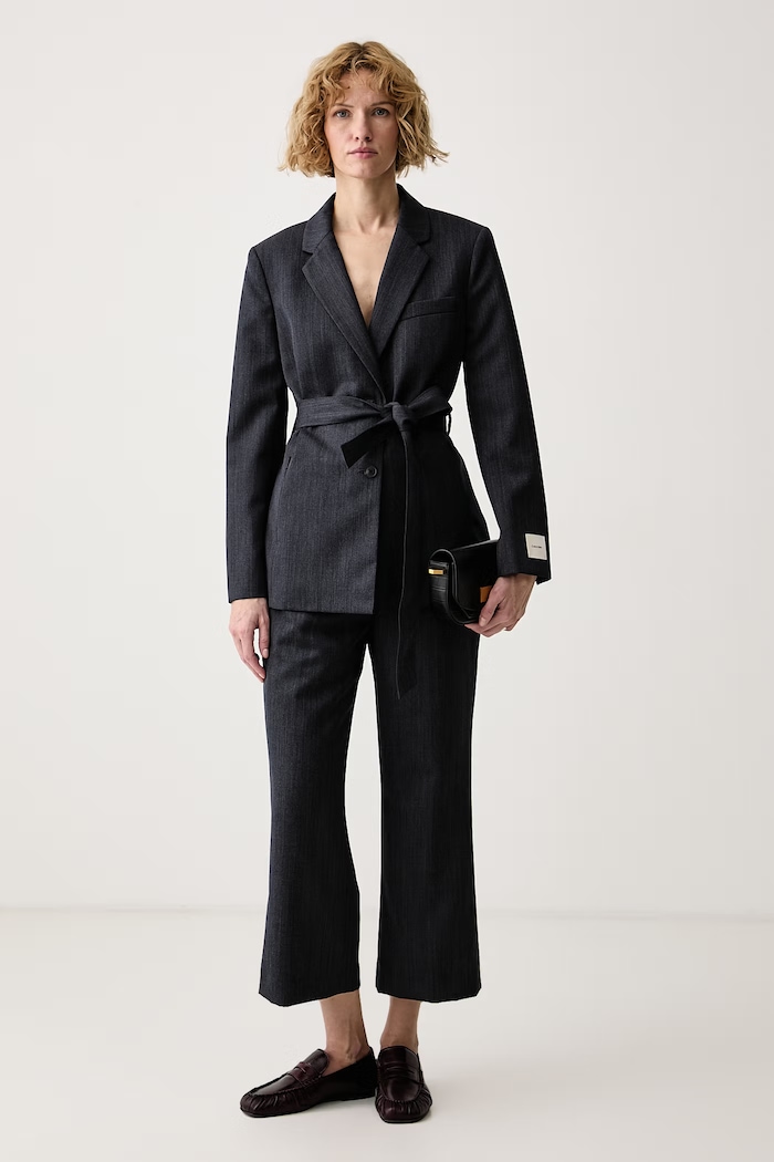 Calvin Klein Σακάκι γυναικείο με μαλλί LV044F400G γκρί AW26