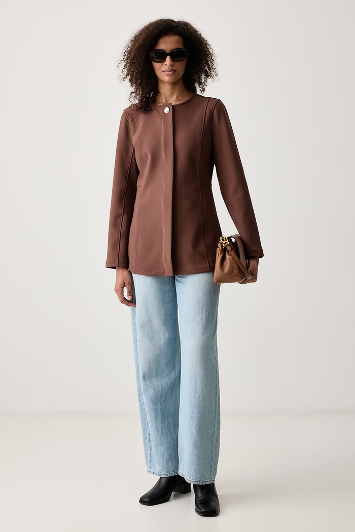 Calvin Klein Σακάκι γυναικείο LV044H216G καφέ AW26