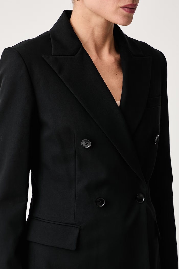 Giacca doppiopetto da donna United Colors of Benetton 2NKCDW03X nero