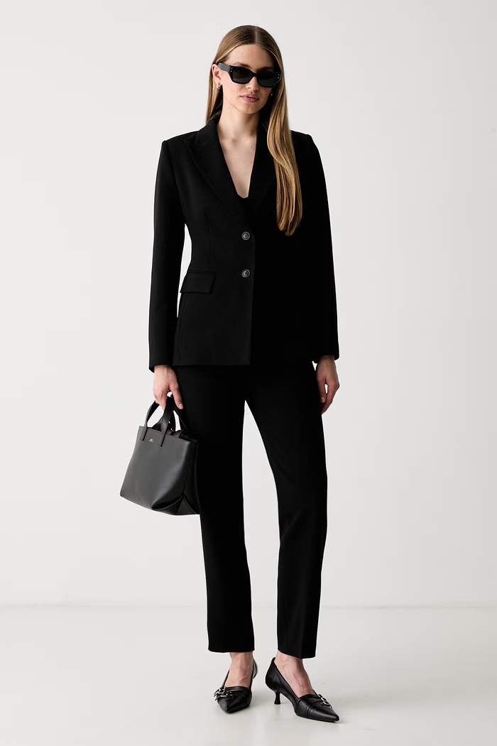 Trussardi marynarka jednorzędowa damska Q960A000426N czarny AW26