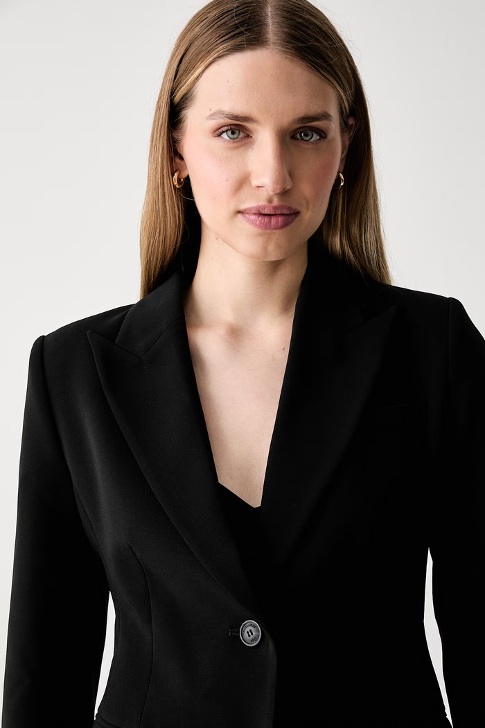 Trussardi marynarka jednorzędowa damska czarny Q960A000426N