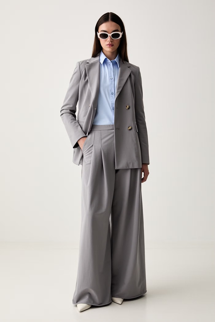 MM by Max Mara Marynarka damska MMLCONO 2626916077600 szary AW26