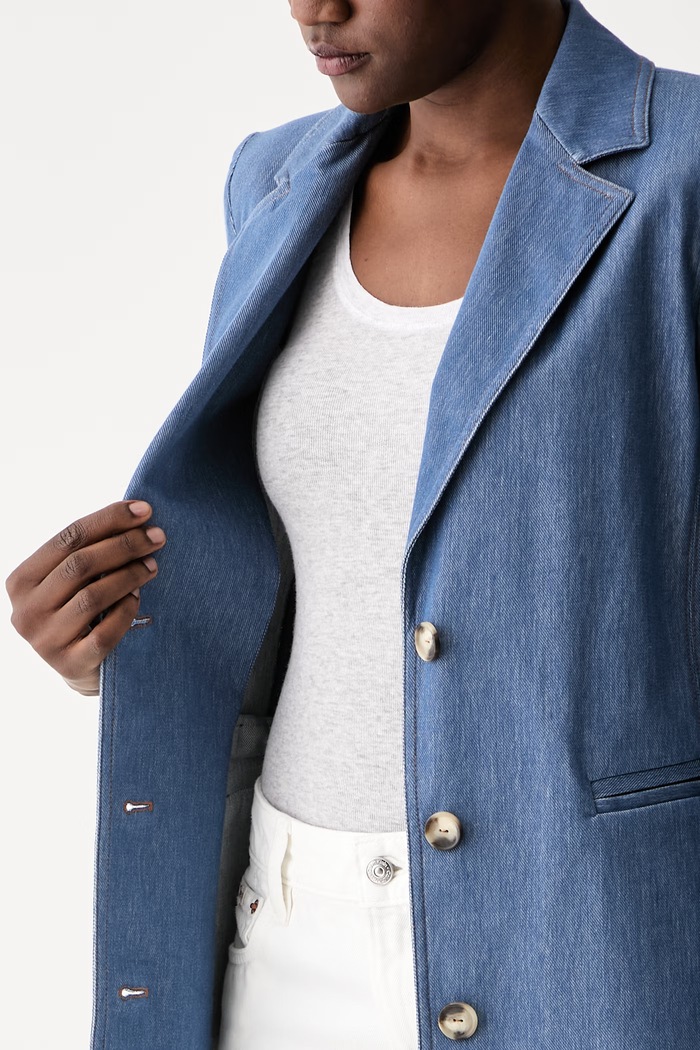 MM by Max Mara marynarka damska jeansowa MMLODISSEA 2626916047600