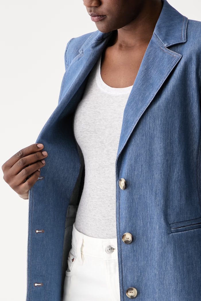 MM by Max Mara marynarka damska jeansowa MMLODISSEA 2626916047600