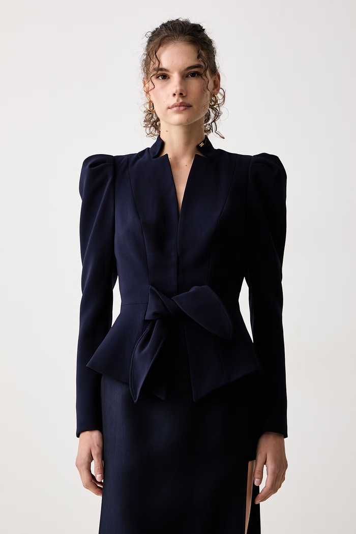 Elisabetta Franchi Marynarka damska granatowy GI26666E2
