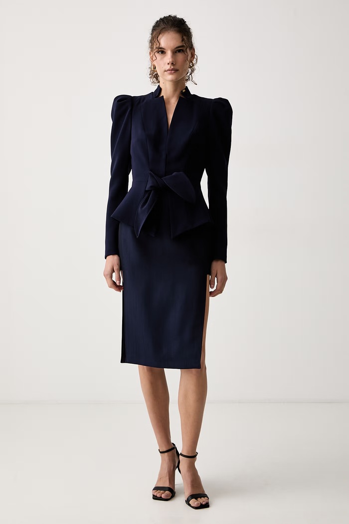 Elisabetta Franchi Marynarka damska GI26666E2 granatowy AW26