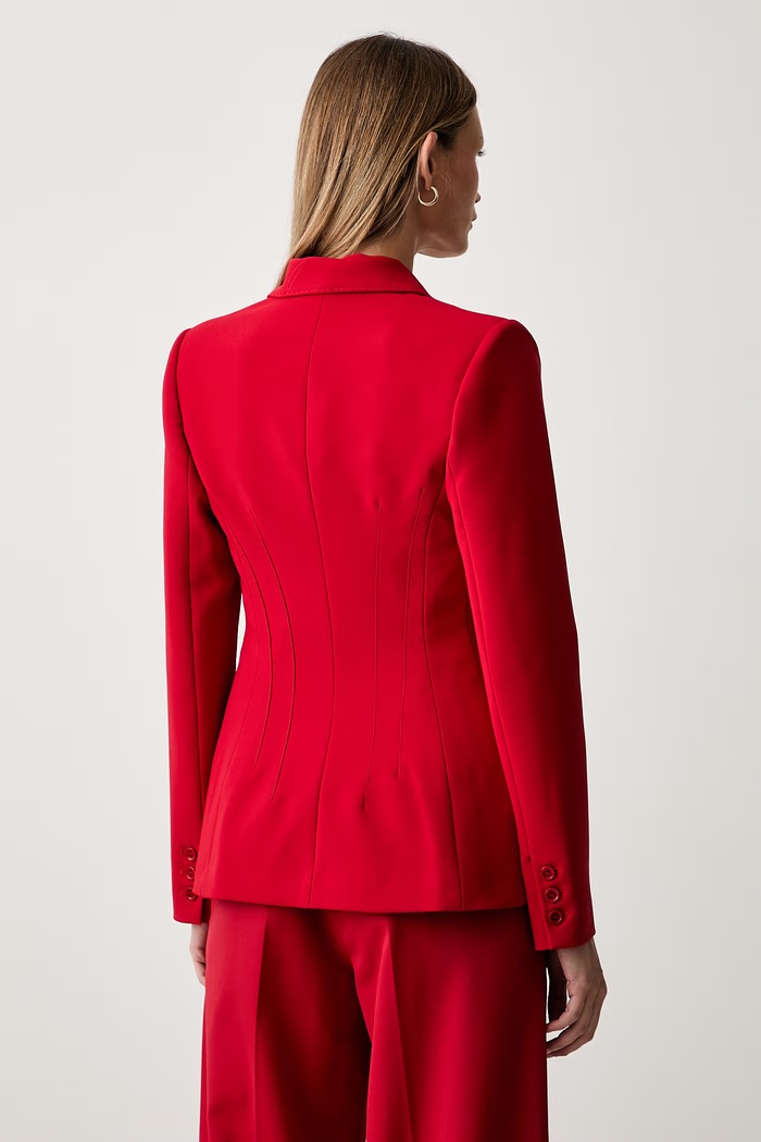 Odzież Elisabetta Franchi marynarka dwurzędowa damska GI25766E2 czerwony