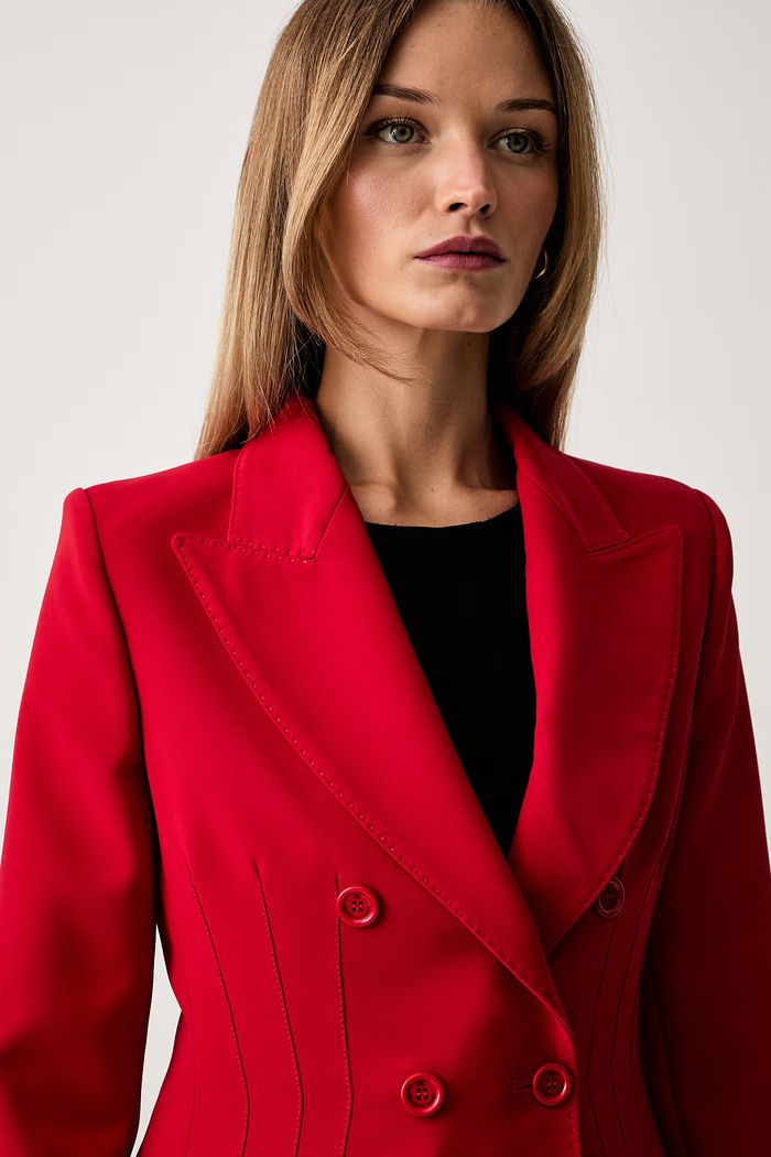 Elisabetta Franchi marynarka dwurzędowa damska czerwony GI25766E2