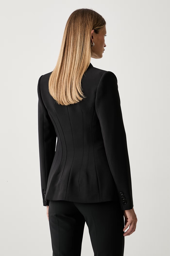 Odzież Elisabetta Franchi marynarka dwurzędowa damska GI25766E2 czarny